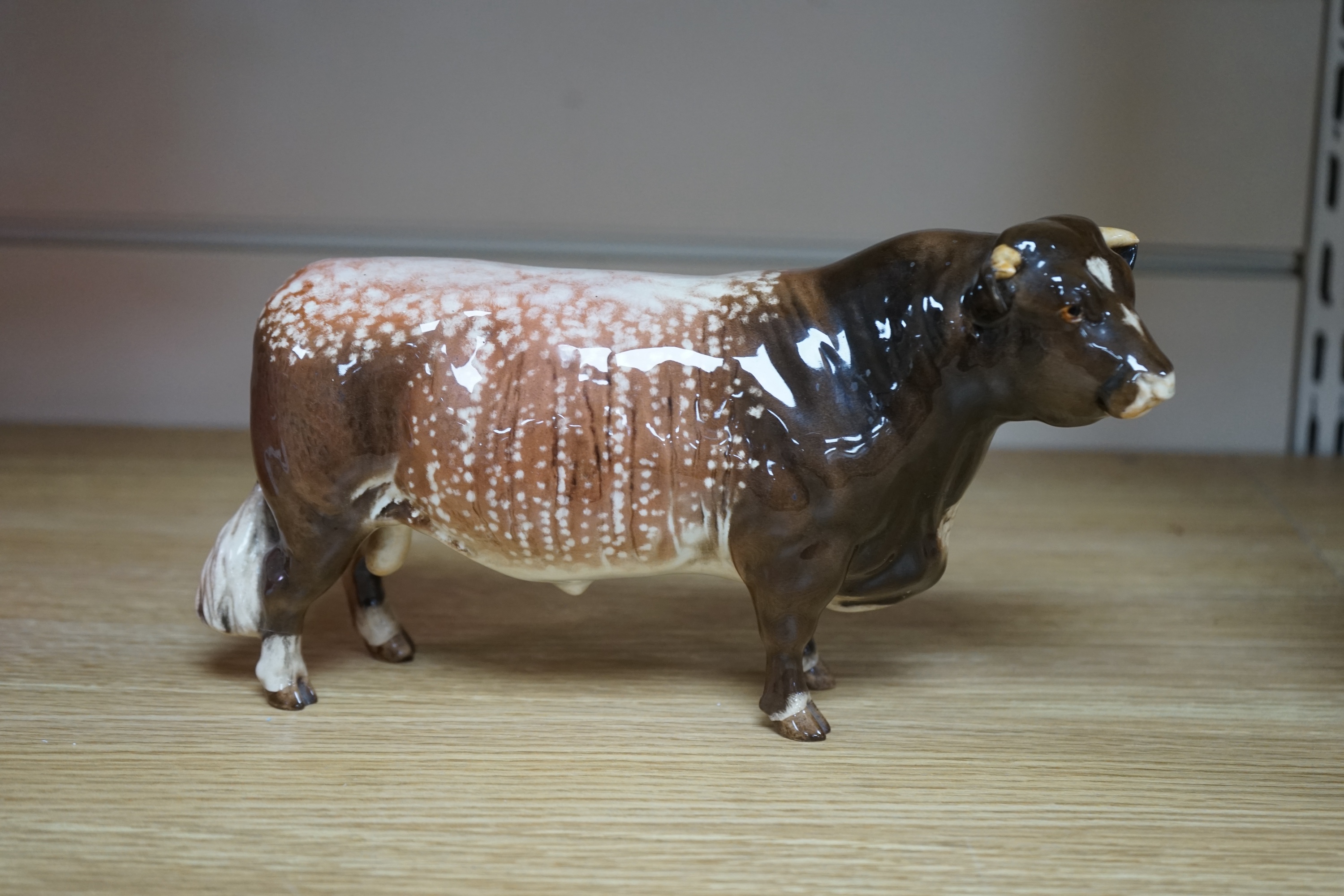 A Beswick porcelain model of a ‘Lord Oxford’ bull, 22cm. Condition - good